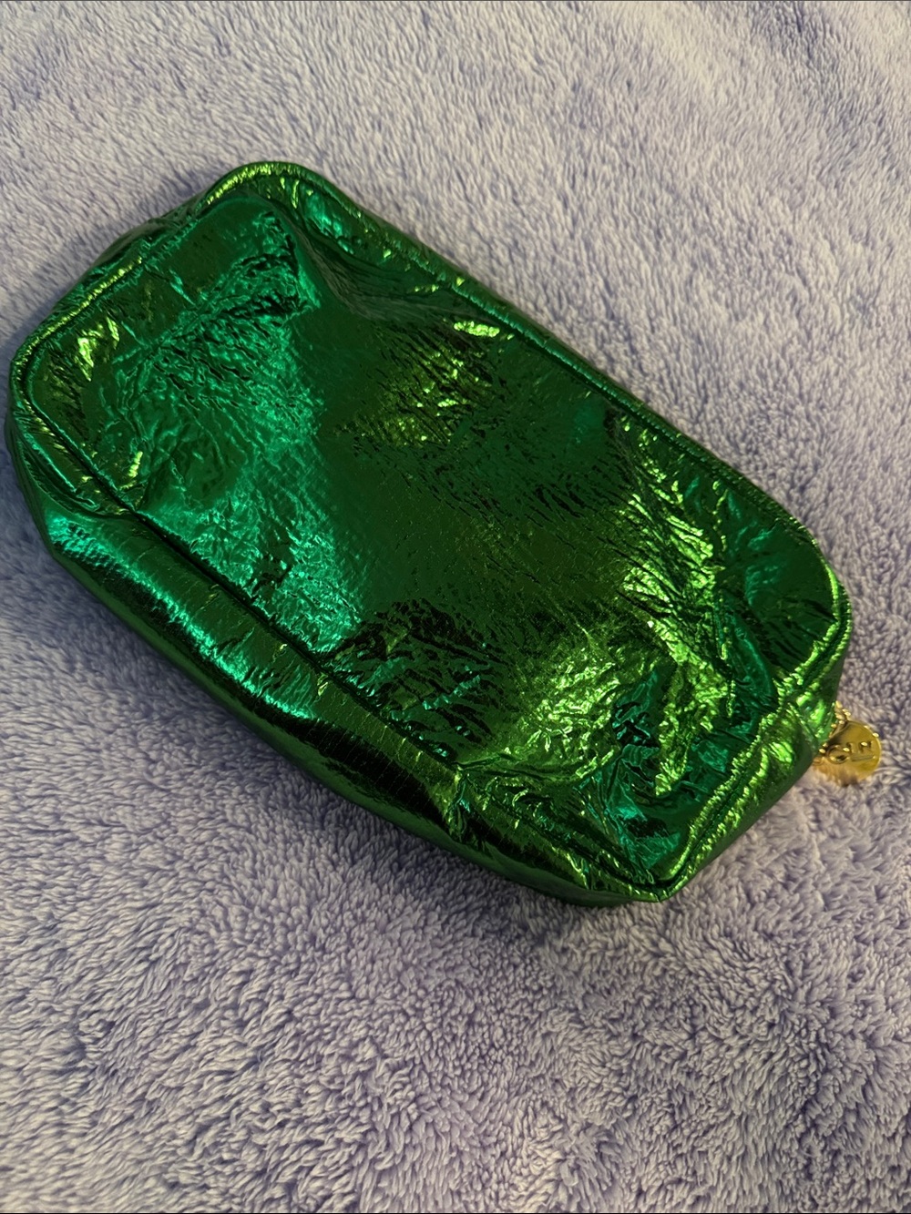 Stoney Clover Lane Green Metallic Small Pouch